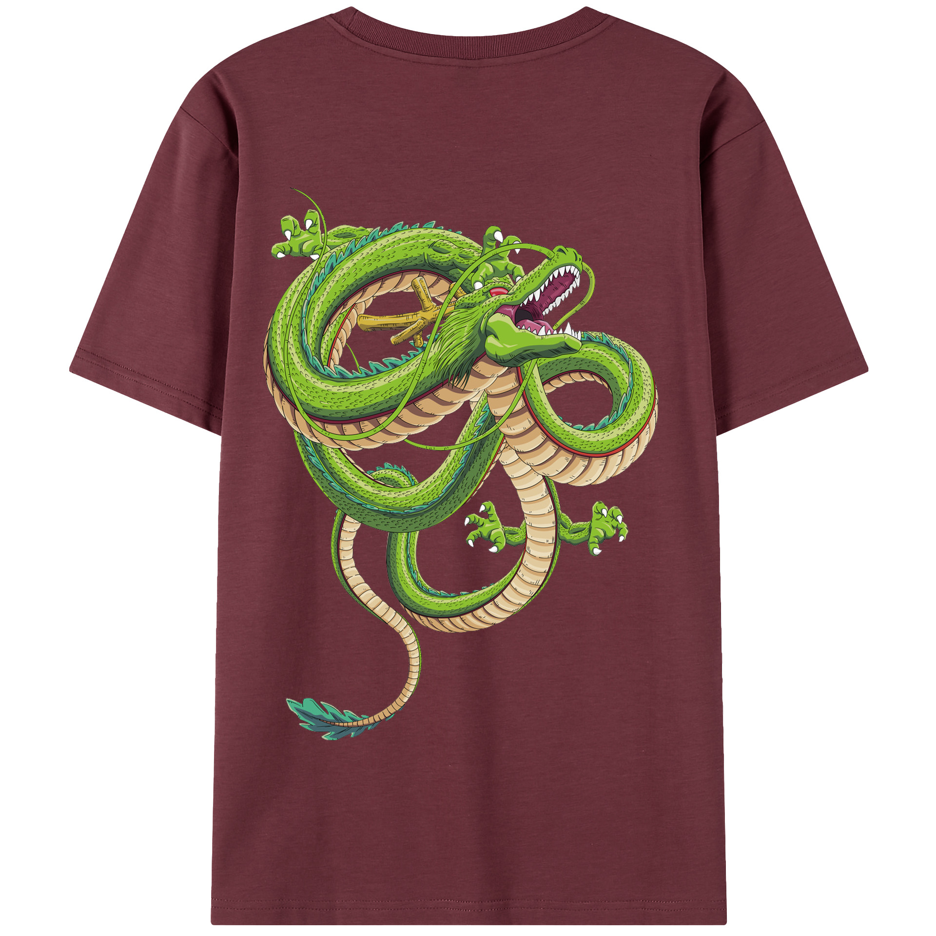 （画像用） ドラゴンボール 神龍 シェンロン DRAGON BALL Shenron 綿100％半袖Tシャツ（背面プリント）